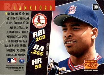 1995 Sportflix #130 Ray Lankford Back