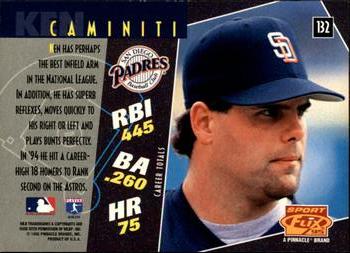 1995 Sportflix #132 Ken Caminiti Back