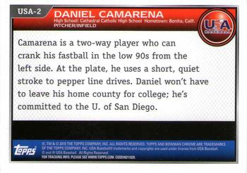 2010 Bowman Chrome - USA Stars #USA-2 Daniel Camarena Back