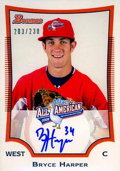2010 Bowman Draft Picks & Prospects - AFLAC All-American Classic Autographs #AFLAC-BH Bryce Harper Front