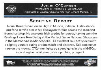 2010 Bowman Draft Picks & Prospects - AFLAC All-American Classic Autographs #AFLAC-JO Justin O'Conner Back