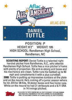 2010 Bowman Draft Picks & Prospects - AFLAC All-American Classic Autographs #AFLAC-DTU Daniel Tuttle Back