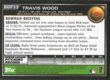 2010 Bowman Draft Picks & Prospects - Gold #BDP33 Travis Wood Back