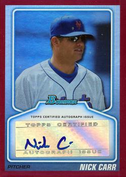 2010 Bowman Draft Picks & Prospects - Prospect Autographs Red #BPA-NC Nick Carr Front