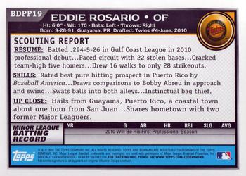 2010 Bowman Draft Picks & Prospects - Prospects #BDPP19 Eddie Rosario Back
