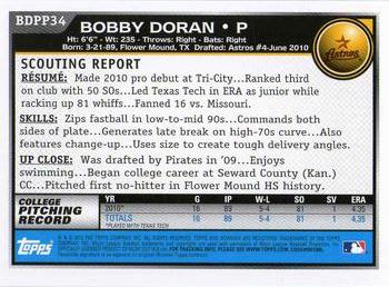 2010 Bowman Draft Picks & Prospects - Prospects #BDPP34 Bobby Doran Back