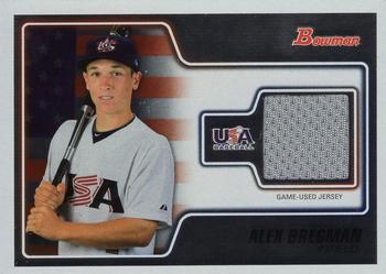 2010 Bowman Draft Picks & Prospects - USA Baseball Jerseys #USAR-5 Alex Bregman Front