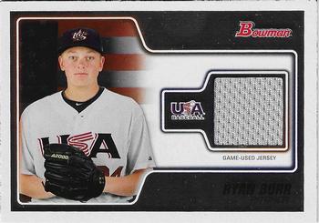 2010 Bowman Draft Picks & Prospects - USA Baseball Jerseys #USAR-6 Ryan Burr Front