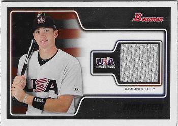 2010 Bowman Draft Picks & Prospects - USA Baseball Jerseys #USAR-9 Zach Green Front