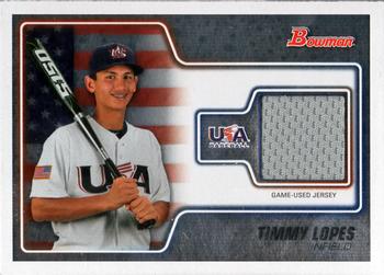 2010 Bowman Draft Picks & Prospects - USA Baseball Jerseys #USAR-11 Timmy Lopes Front