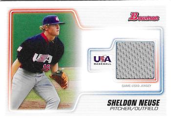 2010 Bowman Draft Picks & Prospects - USA Baseball Jerseys #USAR-20 Sheldon Neuse Front