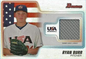 2010 Bowman Draft Picks & Prospects - USA Baseball Jerseys Blue #USAR-6 Ryan Burr Front