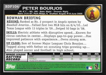 2010 Bowman Draft Picks & Prospects - Chrome #BDP104 Peter Bourjos Back