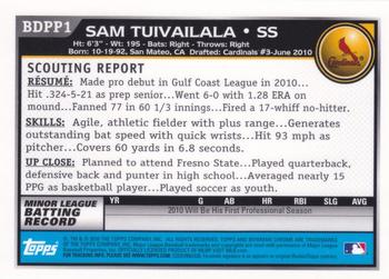 2010 Bowman Draft Picks & Prospects - Chrome Prospects #BDPP1 Sam Tuivailala Back