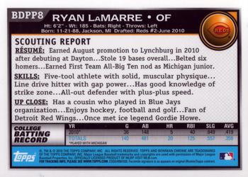 2010 Bowman Draft Picks & Prospects - Chrome Prospects #BDPP8 Ryan LaMarre Back
