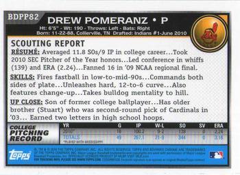 2010 Bowman Draft Picks & Prospects - Chrome Prospects #BDPP82 Drew Pomeranz Back