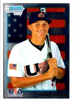 2010 Bowman Draft Picks & Prospects - Chrome Prospects #BDPP108 Corey Seager Front