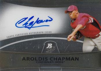 2010 Bowman Platinum - Prospect Autographs Refractors #BPA-ACH Aroldis Chapman Front
