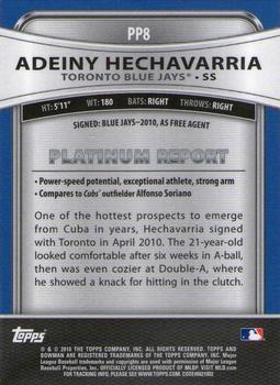 2010 Bowman Platinum - Prospects #PP8 Adeiny Hechavarria Back