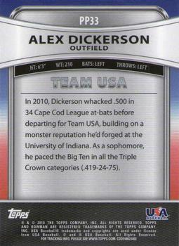 2010 Bowman Platinum - Prospects #PP33 Alex Dickerson Back