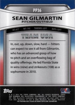 2010 Bowman Platinum - Prospects #PP36 Sean Gilmartin Back