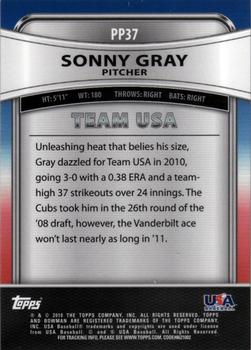 2010 Bowman Platinum - Prospects #PP37 Sonny Gray Back