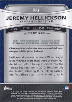 2010 Bowman Platinum - Prospects #PP3 Jeremy Hellickson Back