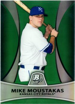 2010 Bowman Platinum - Prospects Green Refractors #PP9 Mike Moustakas Front
