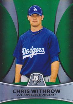 2010 Bowman Platinum - Prospects Green Refractors #PP21 Chris Withrow Front