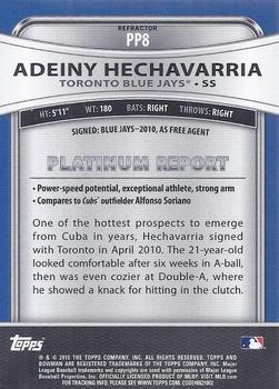 2010 Bowman Platinum - Prospects Purple Refractors #PP8 Adeiny Hechavarria Back