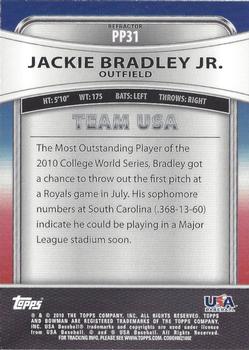 2010 Bowman Platinum - Prospects Purple Refractors #PP31 Jackie Bradley Jr. Back
