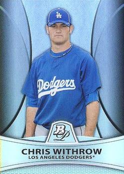 2010 Bowman Platinum - Prospects Refractors Thick Stock #PP21 Chris Withrow Front