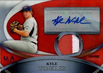 2010 Bowman Sterling - USA Baseball Autograph Relics Red #USAR-41 Kyle Winkler Front