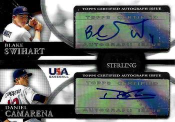 2010 Bowman Sterling - USA Baseball Dual Autographs #BSDA-5 Blake Swihart / Daniel Camarena Front
