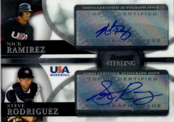 2010 Bowman Sterling - USA Baseball Dual Autographs #BSDA-18 Nick Ramirez / Steve Rodriguez Front
