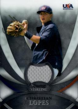 2010 Bowman Sterling - USA Baseball Relics #USAR-7 Christian Lopes Front