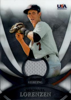 2010 Bowman Sterling - USA Baseball Relics #USAR-8 Michael Lorenzen Front