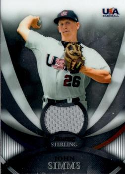 2010 Bowman Sterling - USA Baseball Relics #USAR-15 John Simms Front