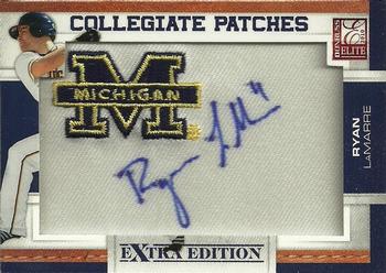 2010 Donruss Elite Extra Edition - Collegiate Patches Autographs #RL Ryan LaMarre Front