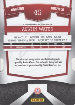 2010 Donruss Elite Extra Edition - Signature Aspirations #45 Austin Wates Back