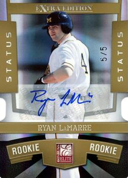2010 Donruss Elite Extra Edition - Signature Status Gold #114 Ryan LaMarre Front
