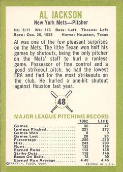  1962 Topps # 464 Al Jackson New York Mets (Baseball