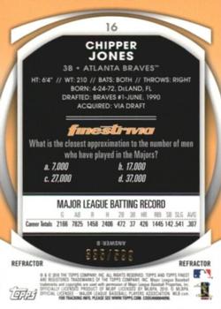 2010 Finest - Refractors #16 Chipper Jones Back
