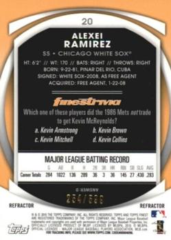 2010 Finest - Refractors #20 Alexei Ramirez Back