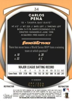 2010 Finest - Refractors #34 Carlos Pena Back