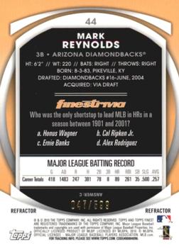 2010 Finest - Refractors #44 Mark Reynolds Back