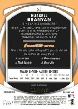 2010 Finest - Refractors #63 Russell Branyan Back