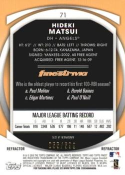 2010 Finest - Refractors #71 Hideki Matsui Back