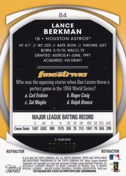2010 Finest - Refractors #84 Lance Berkman Back