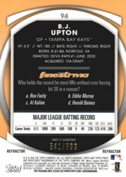 2010 Finest - Refractors #94 B.J. Upton Back